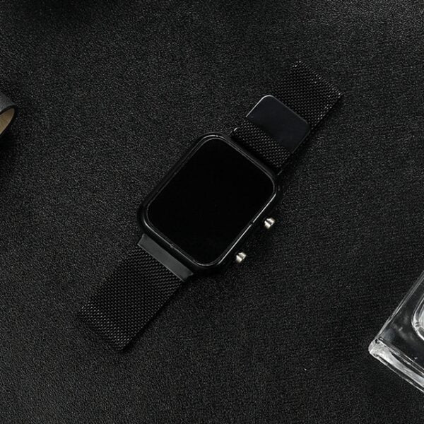 Luksuzni digitalni satovi – Boja Crno - Platnena