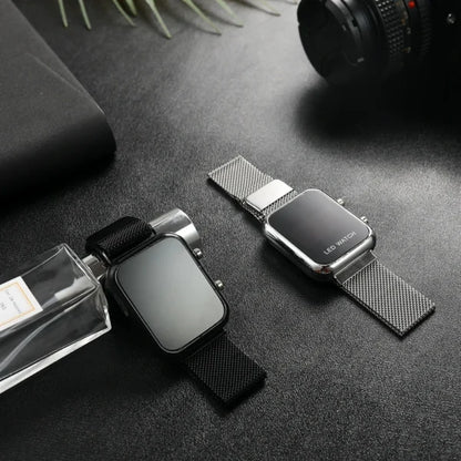 Luksuzni digitalni satovi – Boja Crno - Platnena