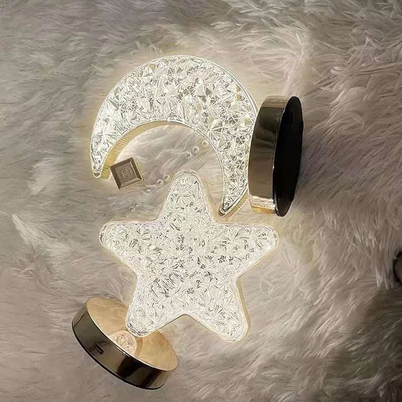 POLU MESEC KRISTALNA LAMPA