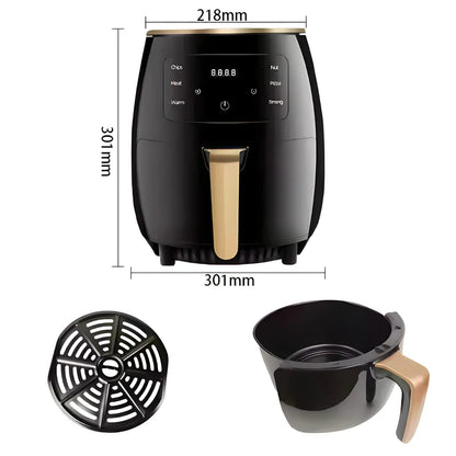 Friteza na vruć vazduh -  Air Fryer - Silver Crest 6L + 50 papira za pečenje