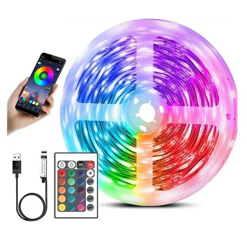 LED Traka RGB 10M 5V (Bluetooth + Daljinski) - silikonska