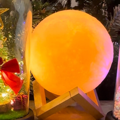 Novogodišnja 3D Mesec Lampa