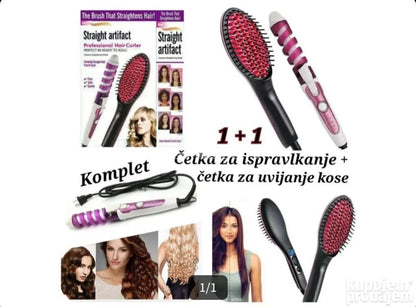 Električno-keramički aparat za ravnanje kose