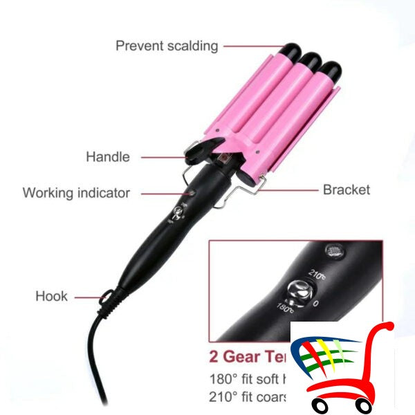 Monofunkcionalni uvijač za talasastu kosu