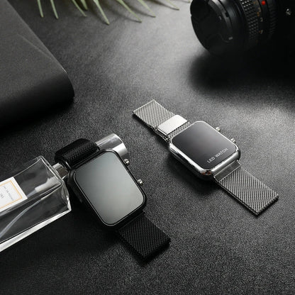 Luksuzni digitalni satovi – Boja Crno - Platnena