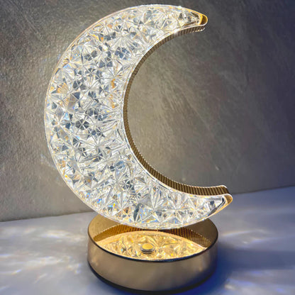 POLU MESEC KRISTALNA LAMPA