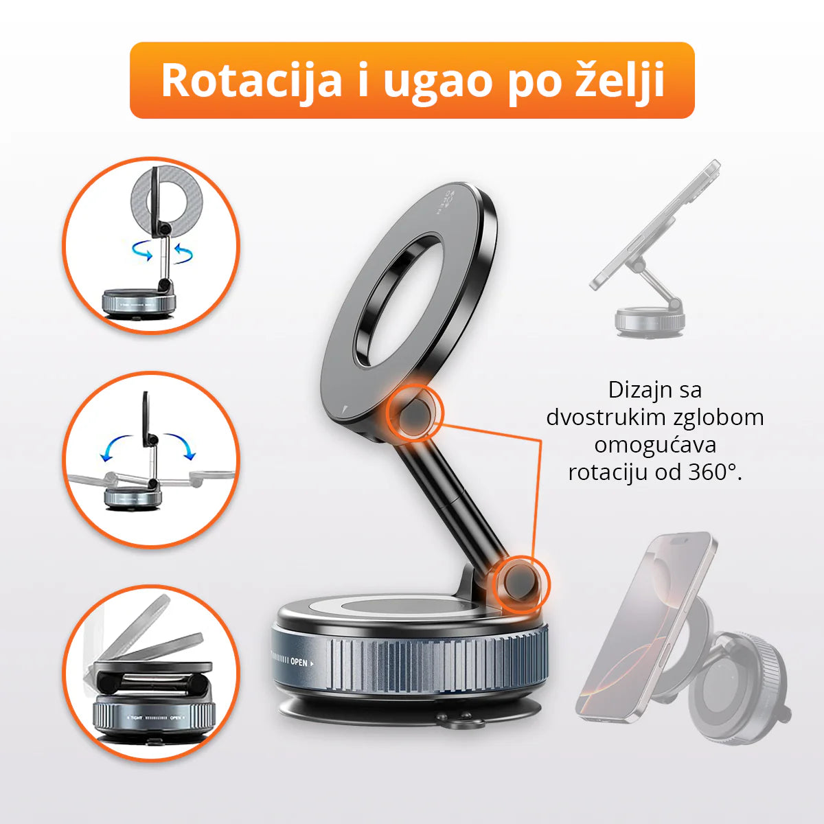 Najbolji Magnetni vakumski držač za telefon