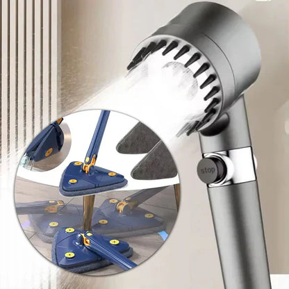 Turbo glava tuša i Trouglasti mop za podove KUPKO KOMBO